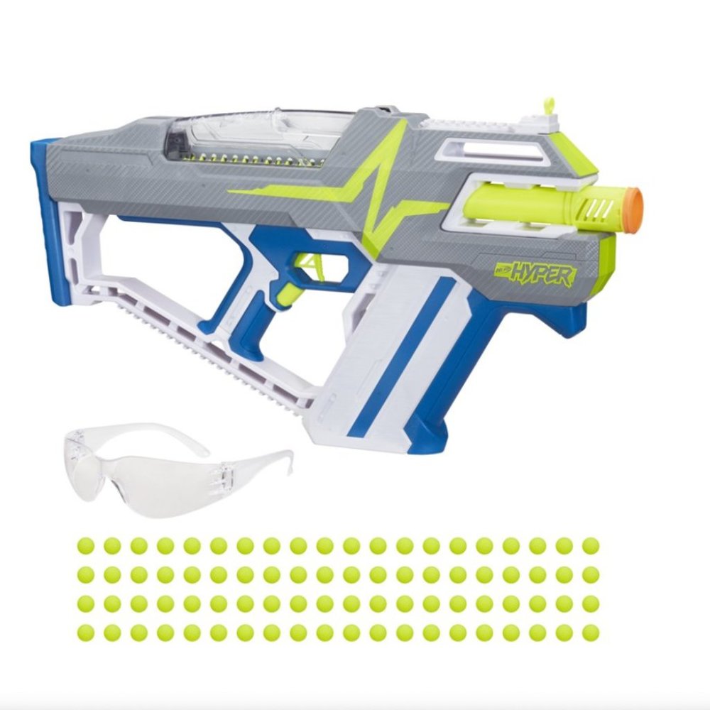 Nerf Hyper Mach-100 Fully Motorized Blaster and 80